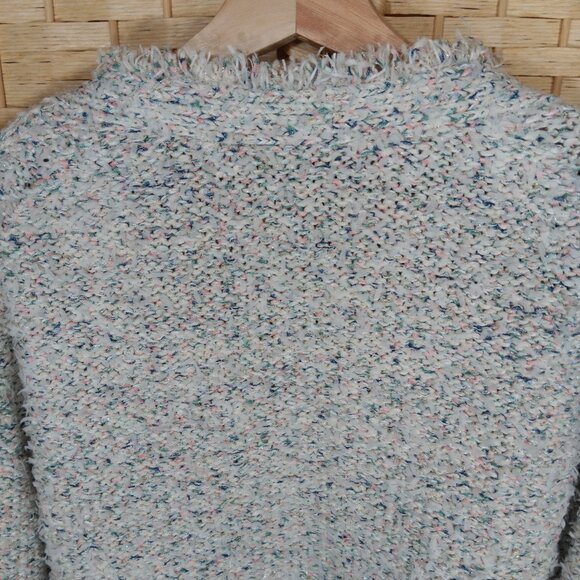 The Fold London Varena Tweed Knit Open Cardigan Cotton Viscose Metallic Speckled - Picture 7 of 15